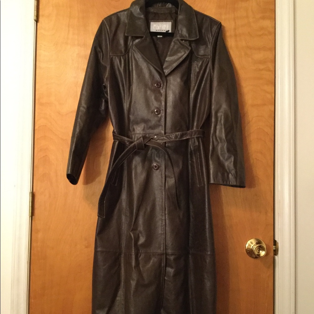 Vintage Leather Trench Coat